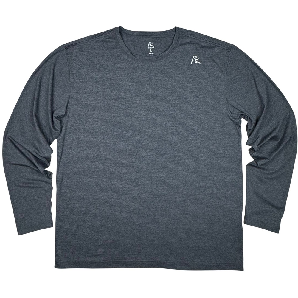 Rhoback Long Sleeve Shirt Mens Large Gray Blitz Tech Athleisure Performance XT2